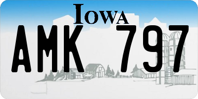 IA license plate AMK797