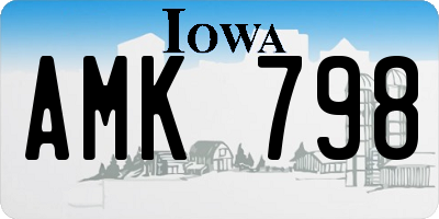 IA license plate AMK798