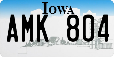 IA license plate AMK804