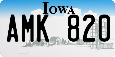 IA license plate AMK820
