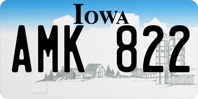 IA license plate AMK822