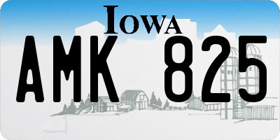IA license plate AMK825