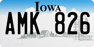 IA license plate AMK826