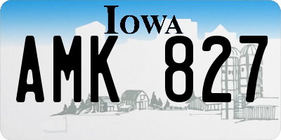 IA license plate AMK827