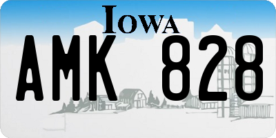 IA license plate AMK828