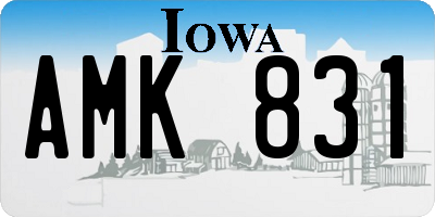 IA license plate AMK831