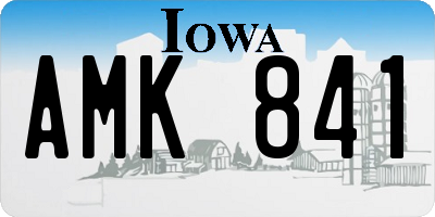 IA license plate AMK841