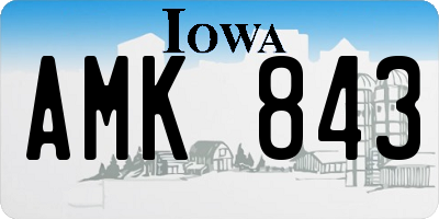IA license plate AMK843