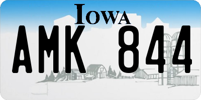 IA license plate AMK844