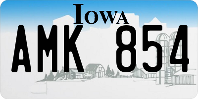 IA license plate AMK854