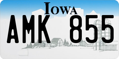 IA license plate AMK855