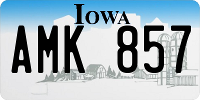 IA license plate AMK857