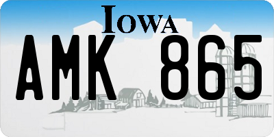 IA license plate AMK865