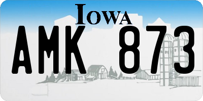 IA license plate AMK873