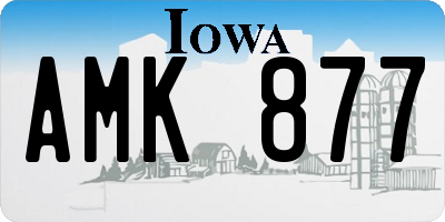 IA license plate AMK877