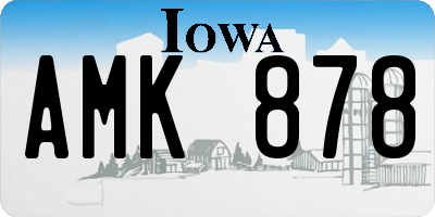 IA license plate AMK878