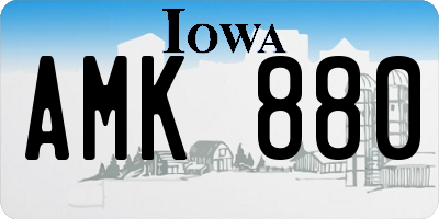 IA license plate AMK880
