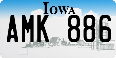 IA license plate AMK886