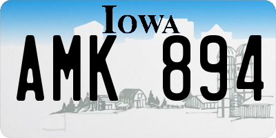 IA license plate AMK894