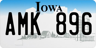 IA license plate AMK896