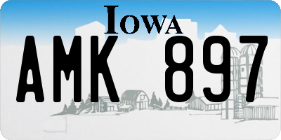 IA license plate AMK897