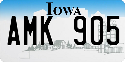 IA license plate AMK905