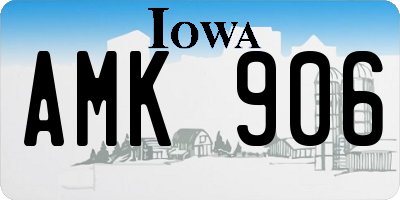 IA license plate AMK906