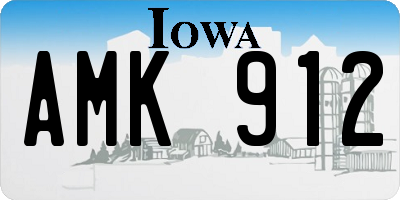 IA license plate AMK912