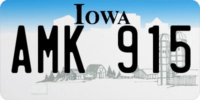 IA license plate AMK915