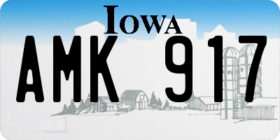 IA license plate AMK917