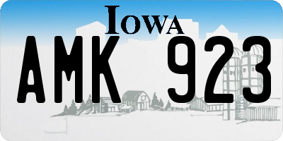 IA license plate AMK923