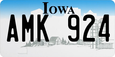 IA license plate AMK924