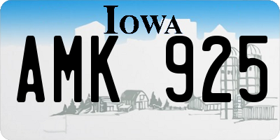IA license plate AMK925