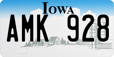 IA license plate AMK928