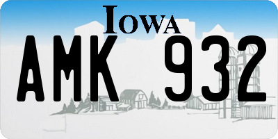 IA license plate AMK932