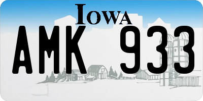 IA license plate AMK933