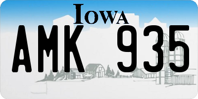 IA license plate AMK935