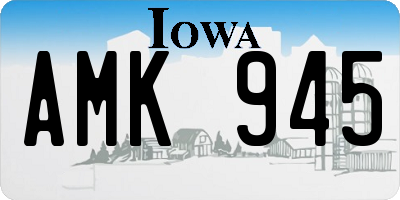 IA license plate AMK945