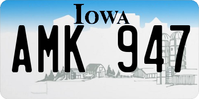 IA license plate AMK947
