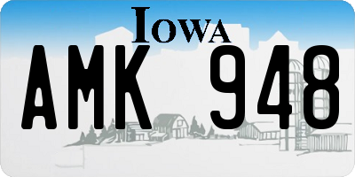 IA license plate AMK948