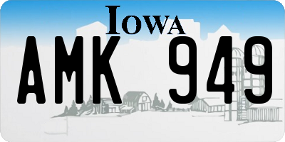 IA license plate AMK949