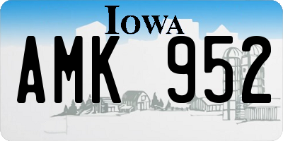 IA license plate AMK952