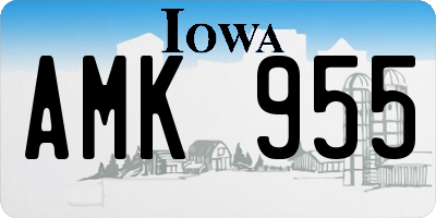 IA license plate AMK955