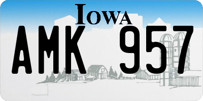 IA license plate AMK957