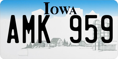 IA license plate AMK959