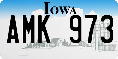 IA license plate AMK973