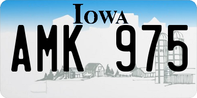 IA license plate AMK975