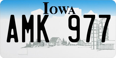 IA license plate AMK977