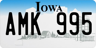 IA license plate AMK995