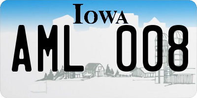 IA license plate AML008